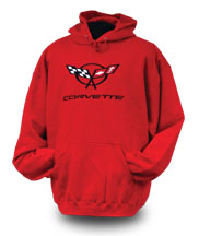 C5 Corvette Red Hooded Sweatshirt
